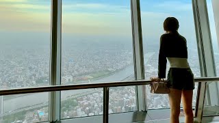 [4K] Take a walk with her at the Skytree Observatory