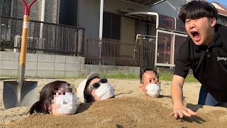 ガミックスの母を埋めてる間に家族全員を埋めてみた【ドッキリ】