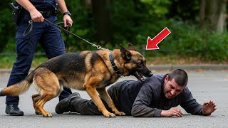 警官がK9に攻撃命令を出した…しかし次の瞬間、信じられない展開が！
