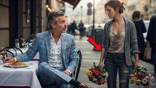 „Domnule, cumpărați flori ca să-mi iau pâine?” — „Semeni cu fiica mea…” Milionarul a amuțit.