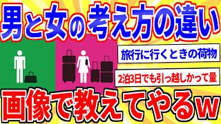 男と女の考え方の違いを画像で教えてやるｗｗｗ【2ch面白いスレゆっくり解説】