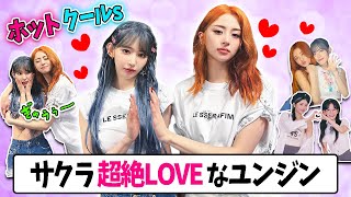 【LE SSERAFIM】サクラ超絶LOVE勢のユンジン！ホットクールズのケミ集【日本語字幕】