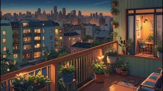 居心地の良い木のバルコニー 🌿 リラックスできる夜のチルLofiビート