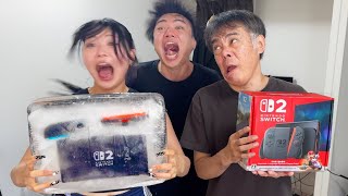 妹のSwitch2冷凍庫に24時間入れて凍らせてみた。父親がニンテンドースイッチ2破壊
