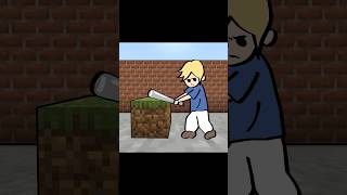 Epic Battle: Boy vs. Minecraft Dirt Block!