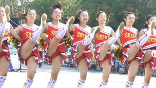 かわいいチアガール12 四日市高校バトン部 可愛い高校生 ハイキック開脚 チアリーダー チアリーディング チアダンス 4K cute japanese girl cheerleader