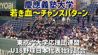 【東京六大学応援団連盟】慶應義塾大学若き血からのチャンスパターン【U18日本代表壮行試合】