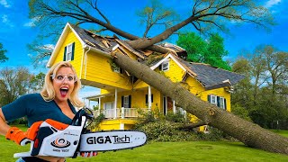 Dangerous Fastest Idiots Cutting Tree Fails Skill With Chainsaw : Tree Falling on Houses #10