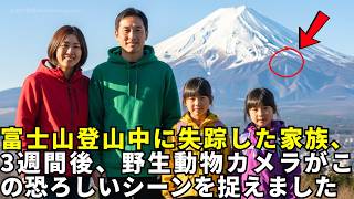 富士山登山中に失踪した家族、3週間後、野生動物カメラがこの恐ろしいシーンを捉えました…