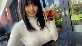 【ノーブラ散歩】何も着ないで大自然のカフェに行ってみた