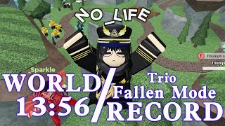 [13:56] TRIO Fallen Mode Without Event Tower｜WORLD RECORD｜ROBLOX TOWER DEFENSE SIMULATOR