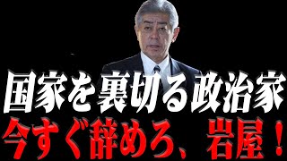 岩屋さん、日本の為に尽くせない政治家は今すぐ辞職すべきだ！国家への背信は許されない！
