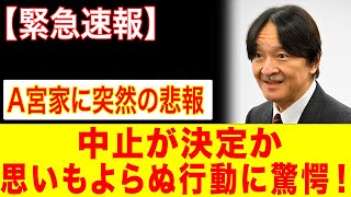 【海外の反応】突然の悲報に秋篠宮家！ついに中止が決定？驚きの行動に全日本が衝撃!!【ゆっくり解説】