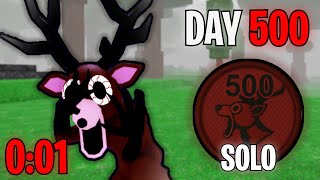 How Fast Can I Survive *500 DAYS* Solo in the Forest?