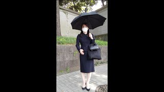 【女装】４月は女装ママもお受験スーツを着て新入学性の息子を送迎します