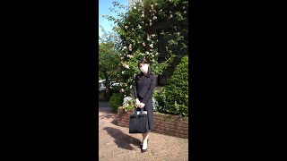 【女装】女装ママ友とお受験スーツを着て送迎のママ成りきり、ばら園も散歩しました