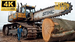 Extreme Dangerous Big Logging Wood Truck Driving Skill | Biggest Heavy Machinery Machines #10