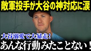 大谷ファンのキャニング投手が大谷からの神対応に感激「翔平のことが大好きなんだ」試合中断時に見せた微笑ましいやり取りが話題に【海外の反応/MLB/大谷翔平】