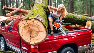 Dangerous Fastest Idiots Cutting Tree Fails Skill With Chainsaw : Tree Falling on Houses #21