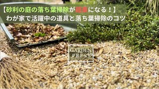 【砂利の落ち葉掃除】が超楽になる！便利な道具と時短掃除のコツ｜ガーデニングVlog｜シニアの庭｜手間いらずの庭｜砂利敷きの庭|#015