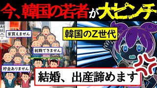 韓国の出生率が「0.72」でワースト世界1位・・・結婚、出産、就職全てを諦める「N放世代」が登場しだす【ずんだもん＆ゆっくり解説】