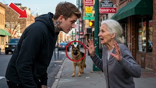反抗的な若者が無力な老婦人を襲う！しかし彼女の犬は元警察犬だった…！