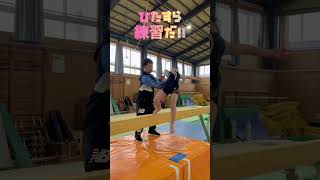 親子で二人三脚！ほのか平均台の前ブリッジ頑張れ！#shorts #平均台 #体操女子