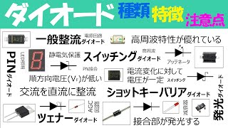 【電子工作】ダイオードの種類と使い分け(特徴と注意点)