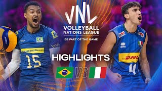 Brazil 🇧🇷 vs. Italy 🇮🇹 - Highlights | Week 2 | Men's VNL 2025