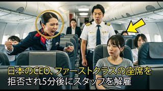日本のCEO、ファーストクラスの座席を拒否され5分後にスタッフを解雇