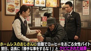 ホームレスのおじさんに自腹でコーヒーをおごる女性バイト。翌日、店長に「勝手な事をするな！」とクビにされた結果…