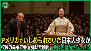 アメリカでいじめられていた日本人少女→恥をかかせようとした校長の命令で琴を弾いた瞬間、会場を驚かせることに…