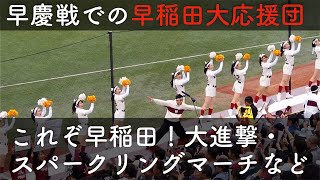 【早慶戦】早稲田大応援団！早稲田の翼→スパークリングマーチ→大進撃→雷轟→大進撃 2回表