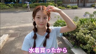 【ノーブラ散歩】公園を散歩してる途中に汗でシャツが濡れすぎて