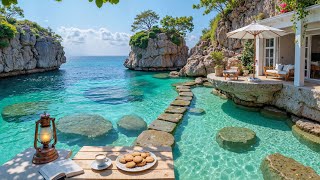 ☕ コーヒーとジャズを楽しめる静かな入り江のヴィラ | リラックスできる海辺の雰囲気で集中力と安らぎを