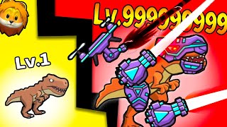 ティラノサウルスを改造して最強のロボット恐竜を作る広告のゲームをやり込んで完全クリアしてみた結果【 スマホアプリゲーム CyberDino T-Rex vs Robots 】
