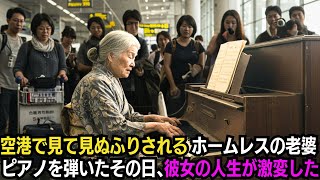 空港で見て見ぬふりされるホームレスの老婆…ピアノを弾いたその日、彼女の人生が激変した