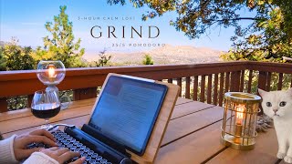 Relaxing Nature Sounds 🍂 | 3-Hour Mountain View Focus Session | Pomodoro 25+5 Focus & Chill Relax