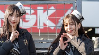 SUPER GT レースクイーン🏎️Pacific JLOC Angels　熊野ラリサ　渡川もも　オ・ヤンヘ　橘京　2024/12/7　ピットウォーク 4K 鈴鹿サーキット