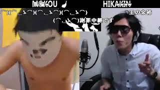 【ニコ動コメ付き】もこう VS ヒカキン　ボイパ対決 Bad Apple!!【猿VS音の出る神】