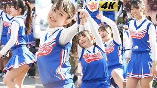 【4K】アイドル級多すぎん？ 若さ溢れる高校生バトン部　常盤平さくらまつり2024 #3