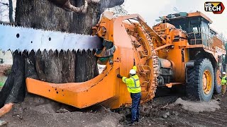Extreme Dangerous Fastest Big Chainsaw Cutting Tree Machines | Monster Stump Removal Excavator #27