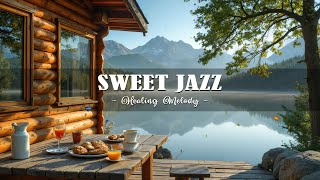 Morning Cafe Jazz For Positive Mood | Gentle Jazz Melodies With Soothing Wave Sounds