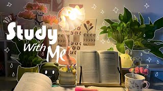 2-HOUR STUDY WITH ME on a Rainy Night | 🌧️ Rain Sounds | Pomodoro 50-10 | 🌙 Late Night
