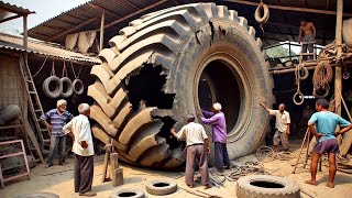 Pakistani Bedford Truck Tyre Sidewalls Repair)Expert Fixing Technicques )