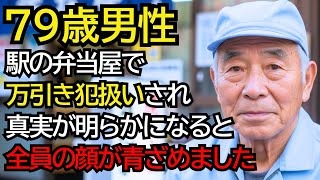 駅の弁当屋で清掃員のおじいさんが万引き犯扱いされたが、“ある肩書き”を見た瞬間、全員の顔が青ざめました