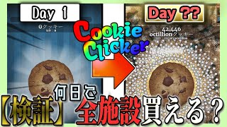【検証】 Cookie Clickerで全施設買うには何日かかる？