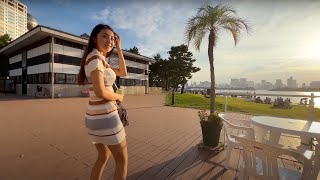 [4K] A walk in Odaiba with my girlfriend ♡ Odaiba Seaside Park